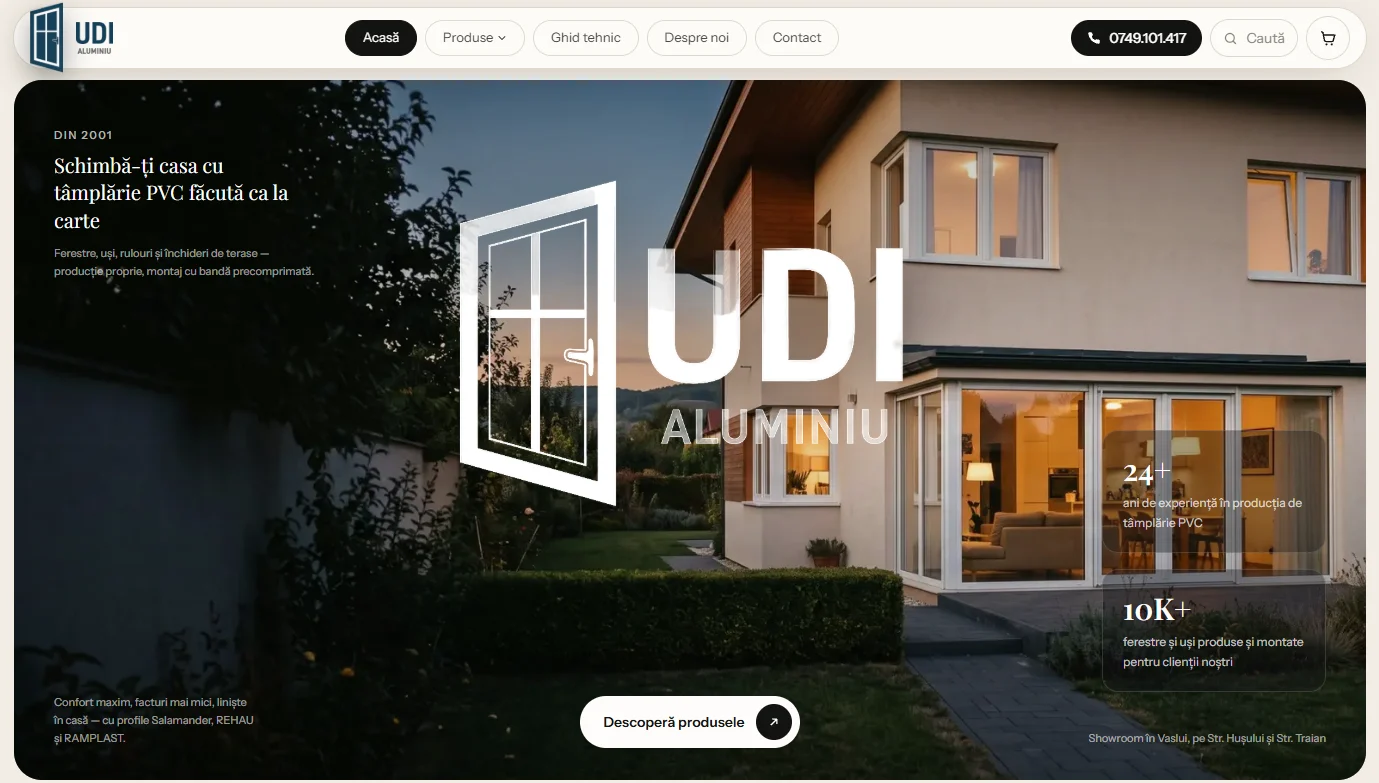 UDI Aluminiu, Tâmplărie PVC & aluminiu